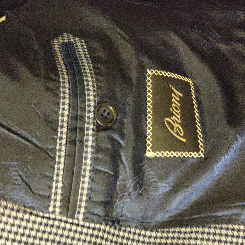 Brioni Brunico Checked Silk Jacket - Picture 3 of 7
